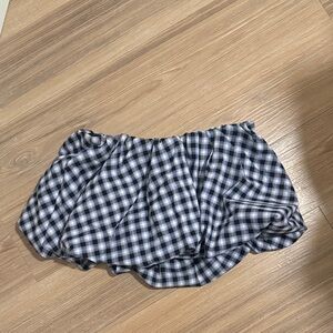 Kimchi Blue Urban Outfitters Plaid Blue and Black Checkered Women's Bubble Skirt